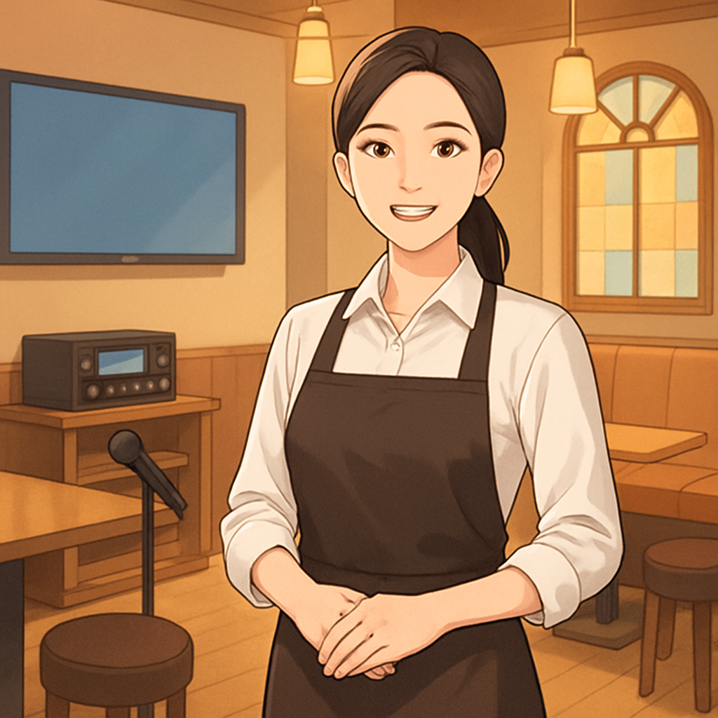 가라오케 바 매장 채용 공고 이미지