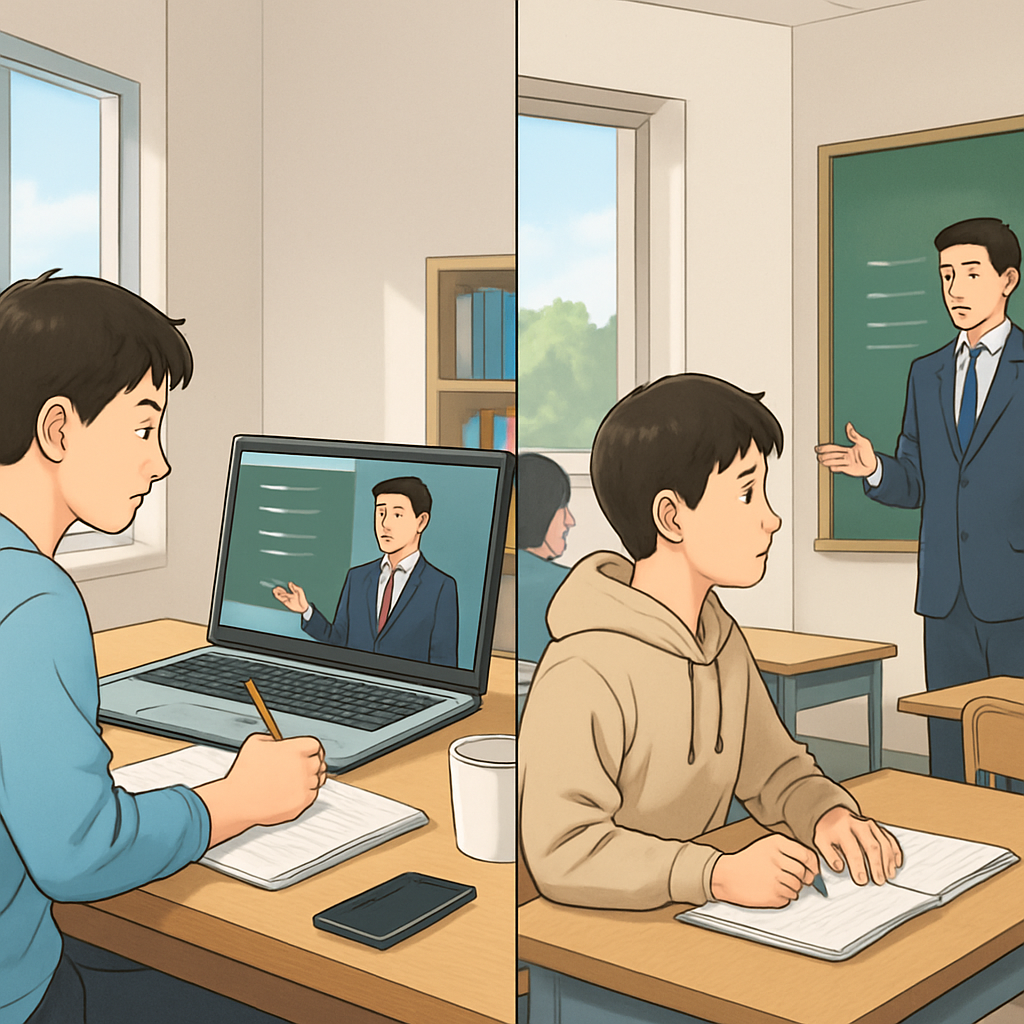 온라인 재수학원과 오프라인 학원의 차이 이미지