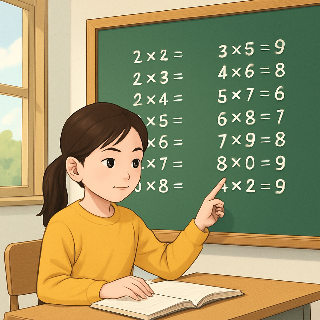 쩜오 구구단 2단에서 9단까지 외우는 법 이미지