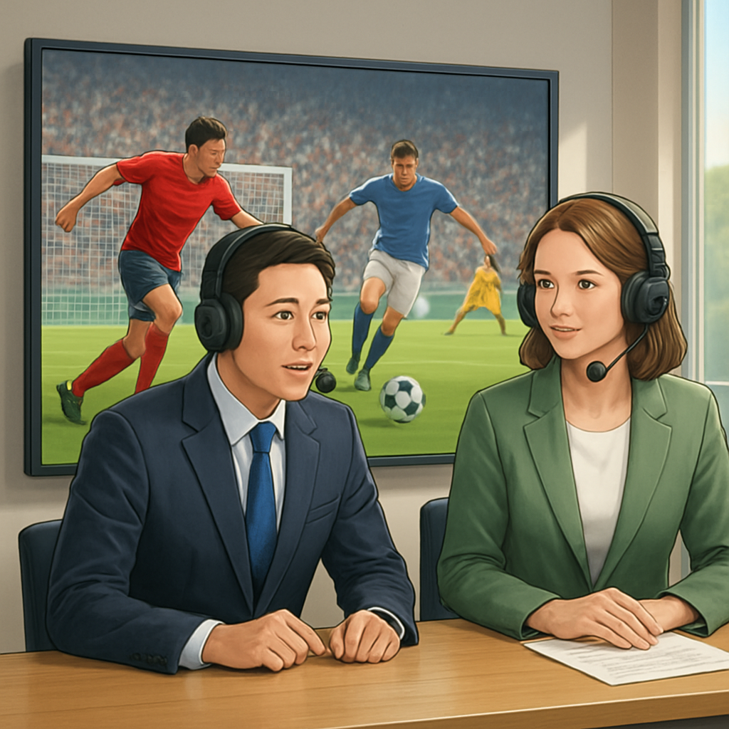 라이브 스포츠 방송 이미지